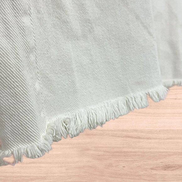 Missguided Plus High Rise Denim Shorts Frayed Hem Long Line Jean Bermuda Plus Sz - Picture 10 of 11